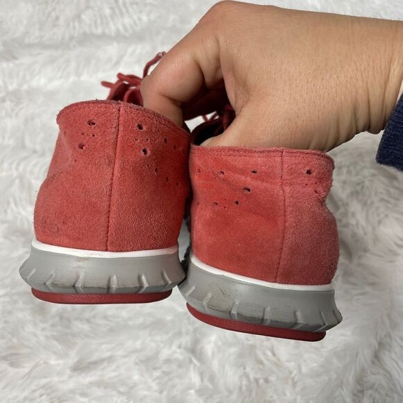 Cole Haan Zerogrand wingtip Oxford women's suede 8.5 B red orange - Picture 4 of 12
